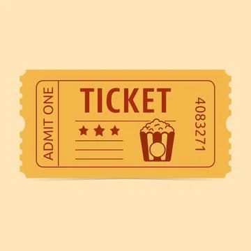 Vintage admit one ticket vector template 스톡 일러스트