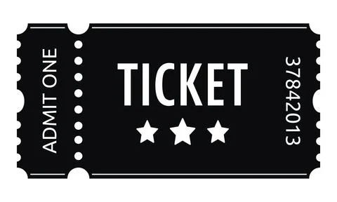 Vintage admit one ticket vector イラスト素材
