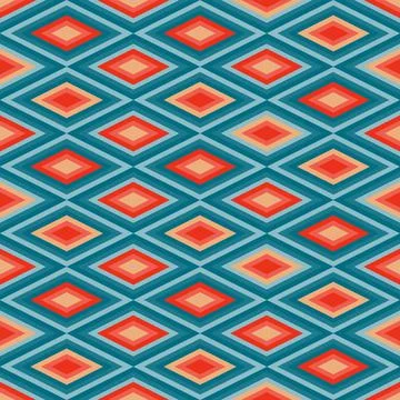 Vintage aestethic pattern with triangles in the style of the 70s and 60 Illustrazione stock