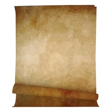 Vintage aged old scroll paper isolated on white background 스톡 일러스트