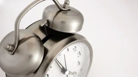 Vintage Alarm Clock High Angle Stock Footage 42194526