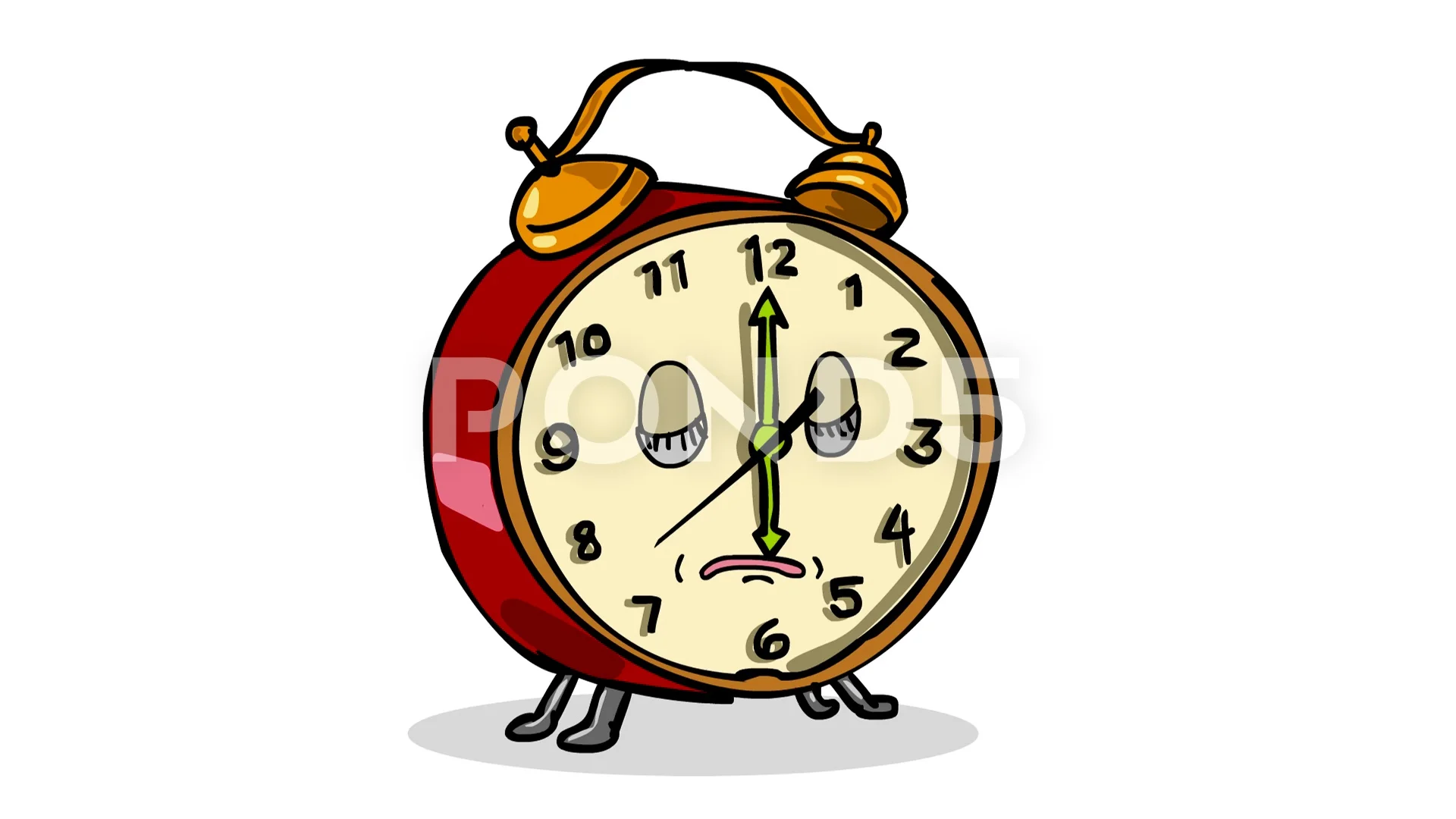 Premium Vector | Vintage alarm clock is ringing on a yellow background  vector illustration