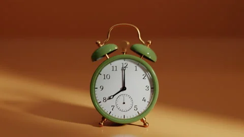 Vintage alarm clock ringing Stock Footage 219478215