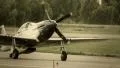 Vintage American air plane stylized for World War 2 HD Footage