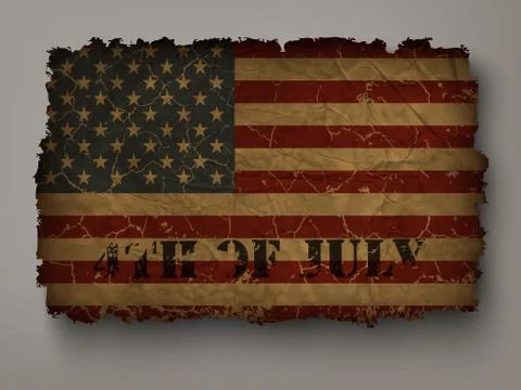 Vintage American flag Stock Illustration