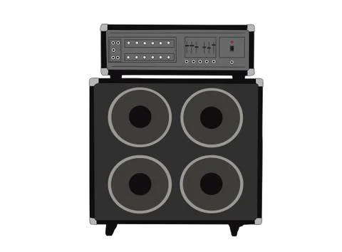 Vintage Amplifier Vector Stock Illustration
