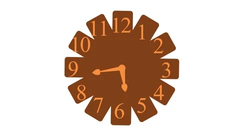 Vintage Analog Clock Face Animation Isolated, Minimalist Analog Clock Anima.. Stock-Footage 310201356