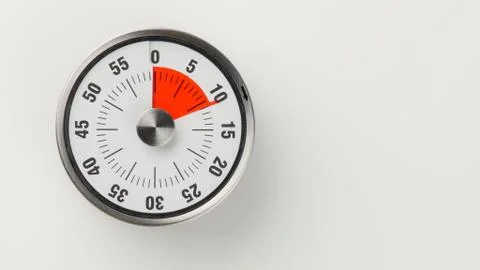 Vintage analog kitchen countdown timer, 11 minutes remaining Stock Photos