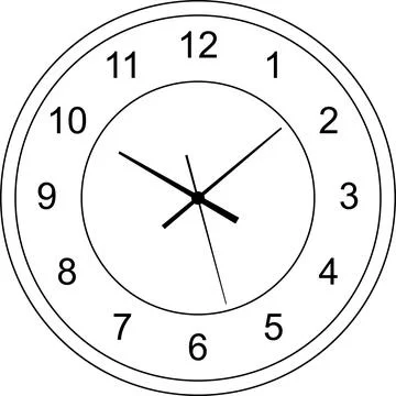 Vintage and modern clock faces with Roman numerals retro hands, modern Stock Illustration