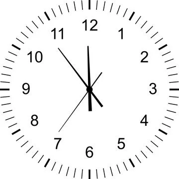 Vintage and modern clock faces with Roman numerals retro hands, modern Stock Illustration