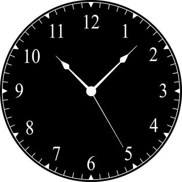 Vintage and modern clock faces with Roman numerals retro hands, modern Stock Illustration
