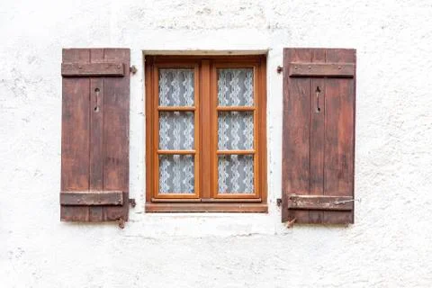 Vintage and rustic opened window Stock-Fotos