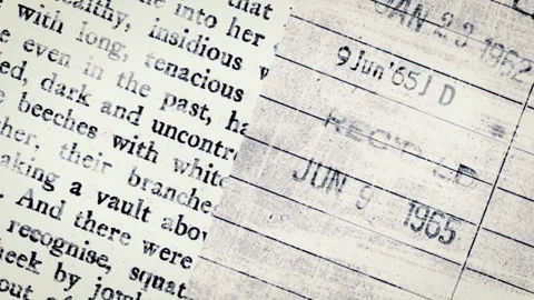 Vintage Animated Newspaper Texture Loop Stock Footage 266930031