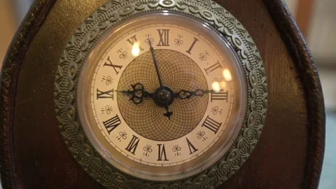 Vintage antique clock face Video stock 329222770