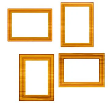 Vintage antique gold beautiful rectangular frames. Set of squared golden vintage イラスト素材