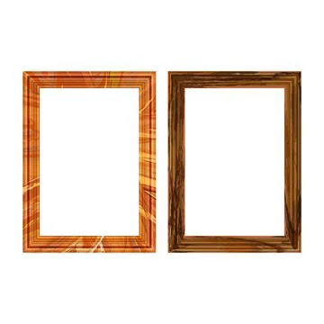 Vintage antique gold beautiful rectangular frames. Set of squared golden vintage Stock Illustration