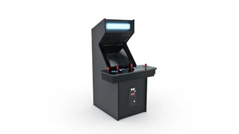 Vintage arcade game machine. 3D rendering Stock Illustration