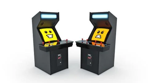 Vintage arcade game machine. 3D rendering Stock Illustration