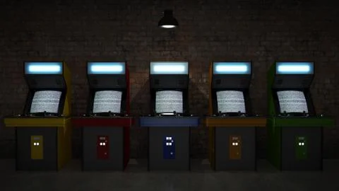 Vintage arcade game machine Stock Illustration