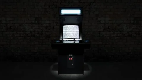 Vintage arcade game machine Stock Illustration
