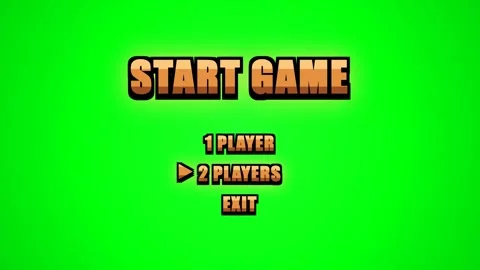 Vintage Arcade Game Start Menu Animation on Green Screen Background Stock Footage 336619425
