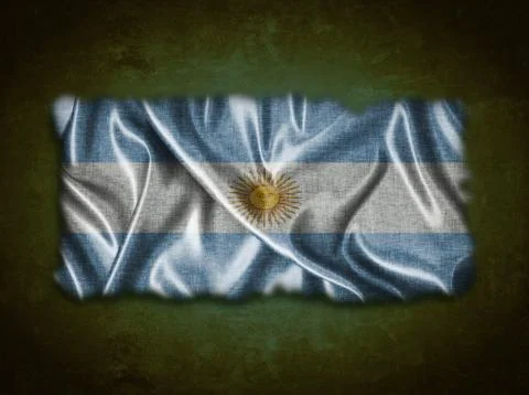 Vintage argentina flag. Stock Illustration