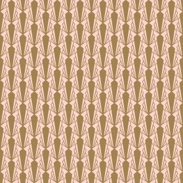 Vintage Art Deco seamless pattern gold and blush decorative texture. 스톡 일러스트
