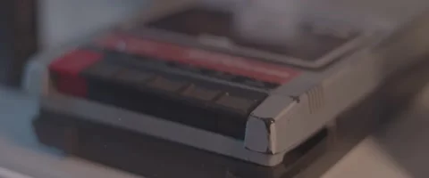 Vintage Audio Casette Computer Program Recorder Stock Footage 206453491