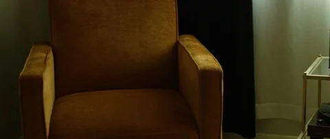 Vintage audio system and two armchairs in the house Stock Footage 103409168