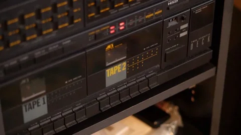 Vintage audio system Stock Footage 88256925