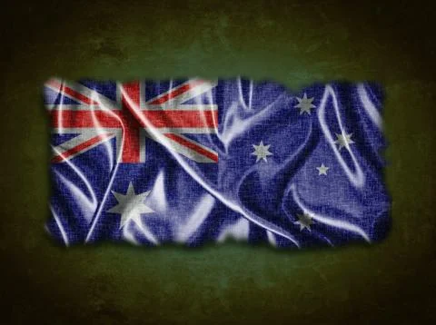 Vintage australia flag. Stock Illustration