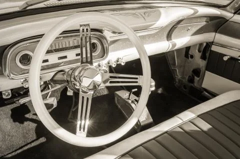 Vintage auto interior Stock Photos