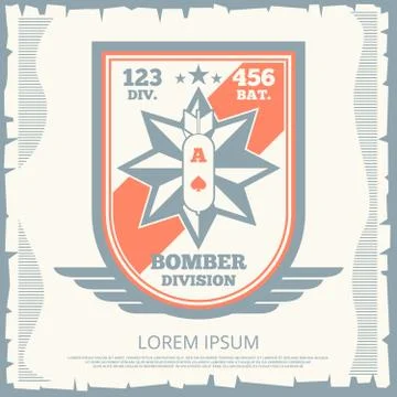 Vintage background with army patch Stock Illustration