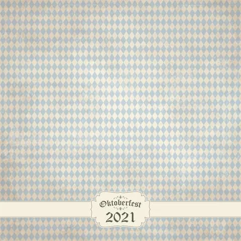 Vintage background with checkered pattern for Oktoberfest 2021 Stock Illustration