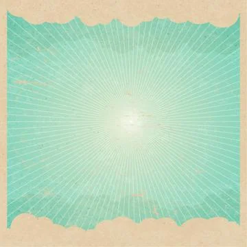 Vintage Background with Clouds and Rays. Rays, leaves, clouds, sky. Vintage P Stock Illustration