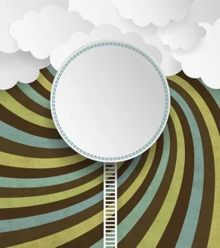 Vintage Background With Clouds Stock Illustration