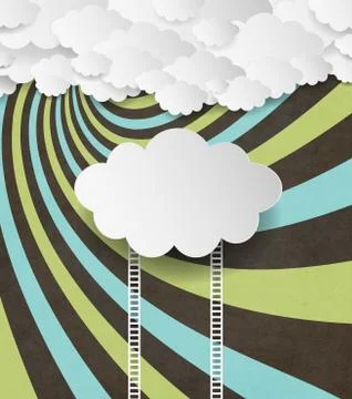 Vintage Background With Clouds Stock Illustration