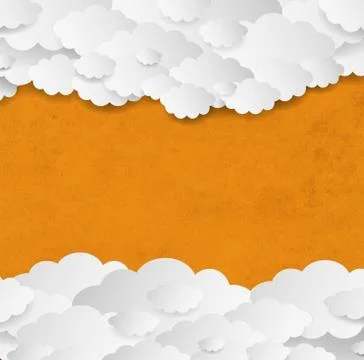 Vintage Background With Clouds Illustrazione stock