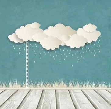 Vintage Background With Clouds Stock Illustration