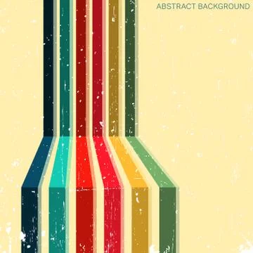 Vintage background with colored stripes Stock Illustration