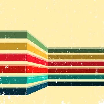 Vintage background with colored stripes Stock Illustration