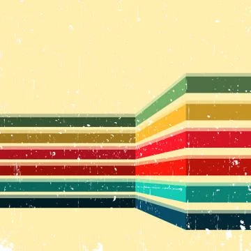 Vintage background with colored stripes Stock Illustration