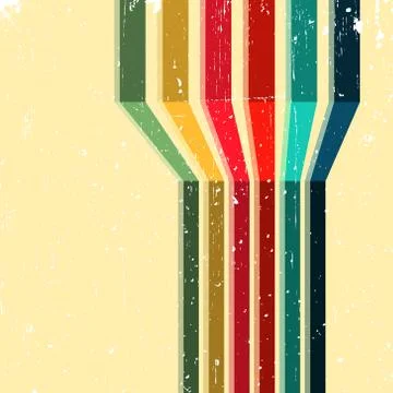 Vintage background with colored stripes Stock Illustration