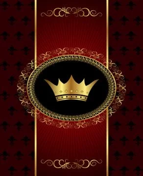 Vintage background with crown Stock Illustration