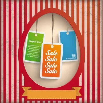 Vintage background egg hole easter sale Stock Illustration