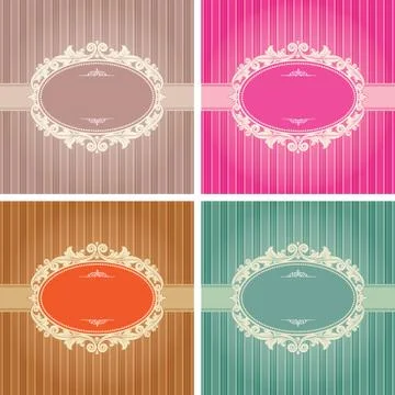 Vintage background frame template 스톡 일러스트