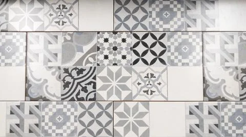 Vintage background with grey pattern decorative design Stock Photos
