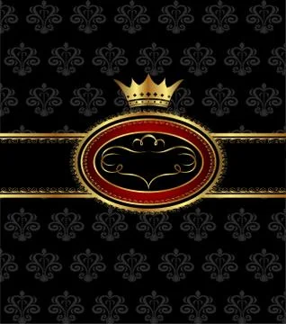 Vintage background with heraldic crown Stock Illustration