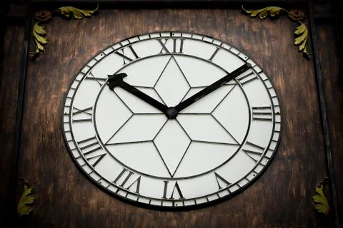 Vintage background with old clock Stock Photos