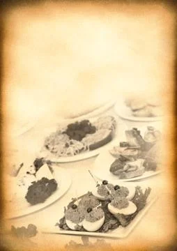 Vintage background of the old menu Stock Photos